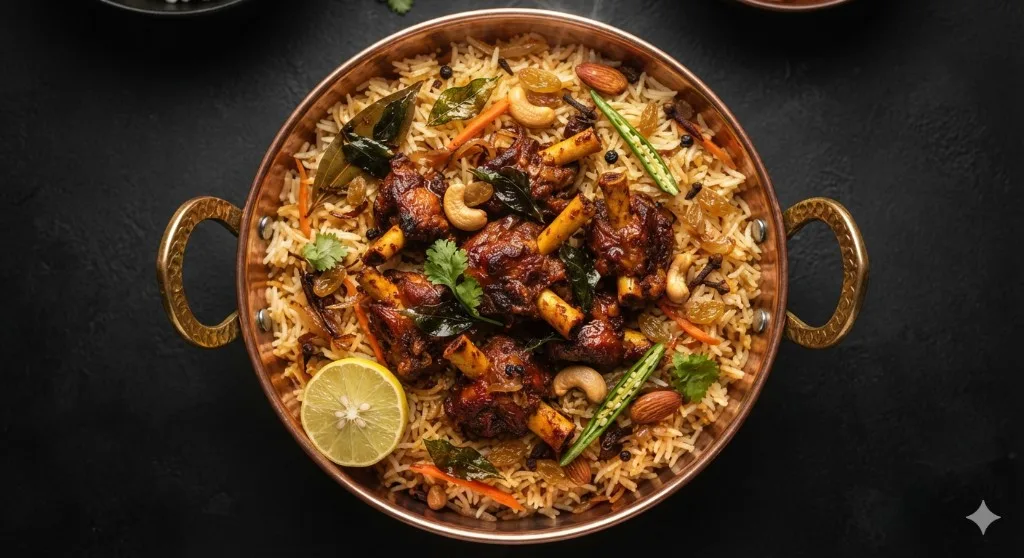 Ghee Roast Goat Pulav